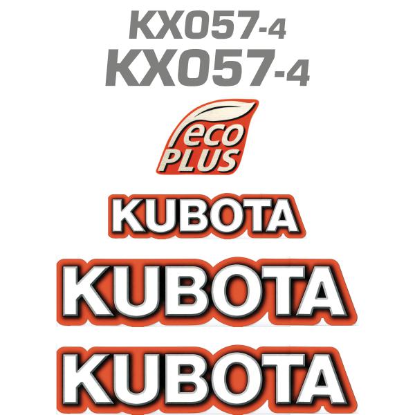 Kubota KX057-4 Decal Kit Kubota KX057-4 Decal Kit