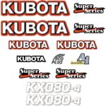 Kubota KX080-4 Decal Kit
