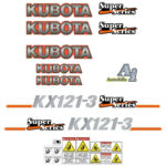 Kubota KX121-3 Super Series Decal Kit