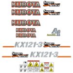 Kubota KX121-3 Super Series Decal Kit
