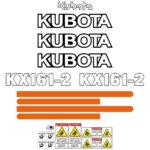 Kubota KX161-2 Decal Kit