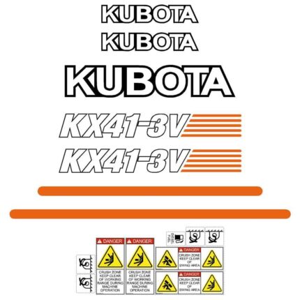 Kubota KX41-3v Decal Kit