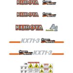 Kubota KX71-3 Super Series Decal Kit
