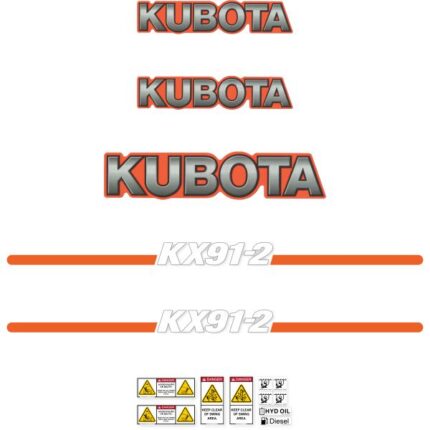 Kubota KX91-2 Decal Kit