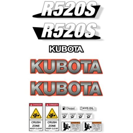 Kubota R520S Decal Kit