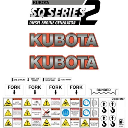 Kubota SQ1120 Decal Kit
