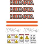 Kubota U15-3 Decal Kit