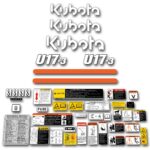 Kubota U17-3 Decal Kit - Euro Style