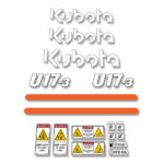 Kubota U17-3 Decal Kit - Euro Style