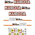Kubota U25 Decal Kit