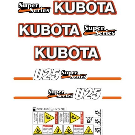 Kubota U25 Decal Kit