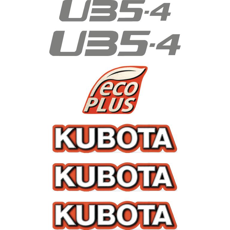 Kubota U35-4 Decal Kit Kubota U35-4 Decal Kit