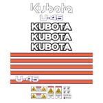 Kubota U45-1 Decal Kit