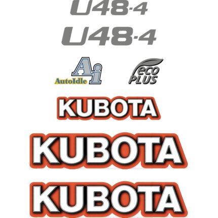 Kubota U48-4 Decal Kit