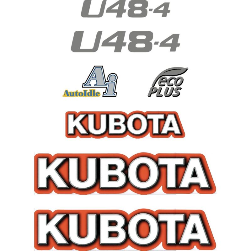 Kubota U48-4 Decal Kit