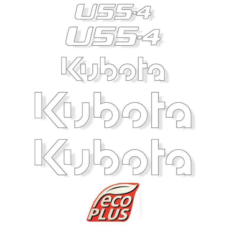 Kubota U55-4 Decal Kit Later Style Kubota U55-4 Decal Kit Later Style