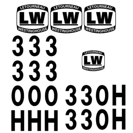 Letourneau 330H Decal Kit -