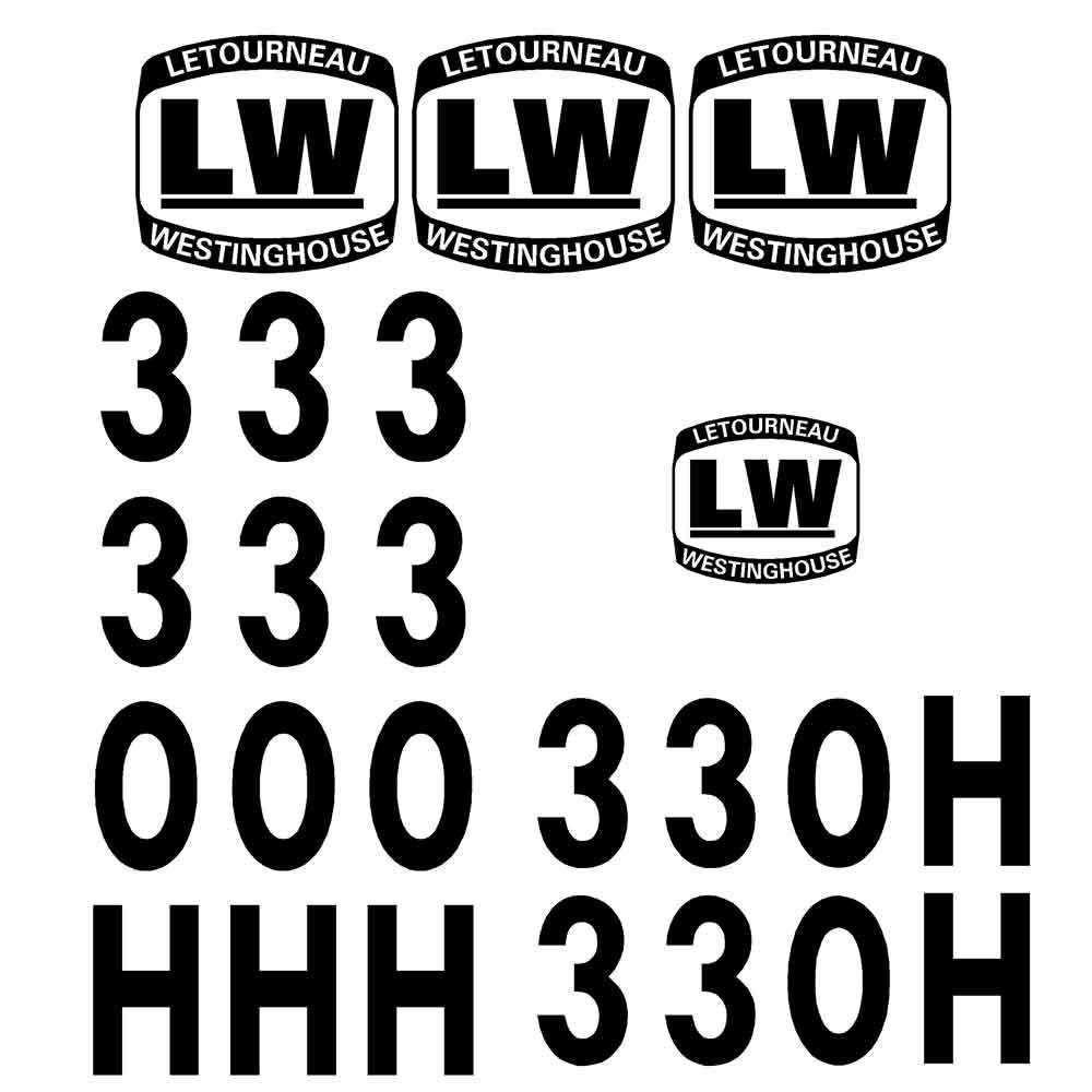 Letourneau 330H Decal Kit - Letourneau 330H Decal Kit -