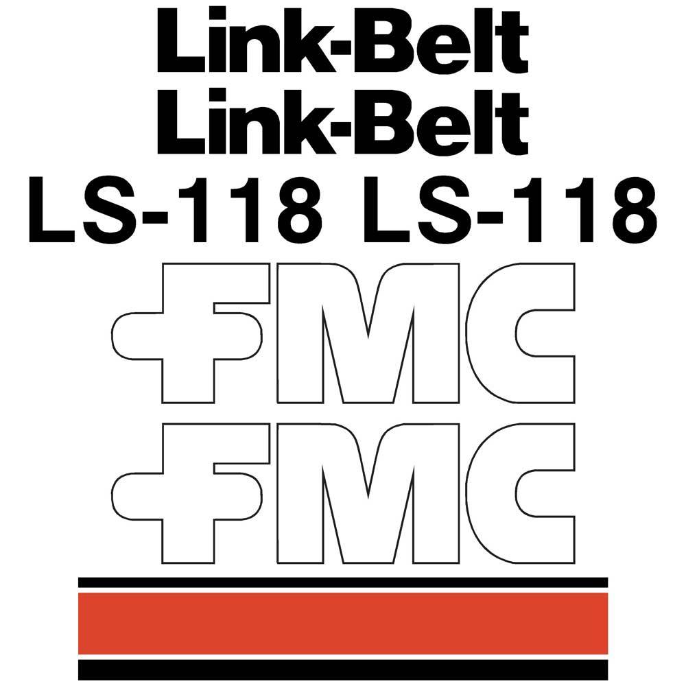 Link Belt LS-118 Decal Kit Link Belt LS-118 Decal Kit