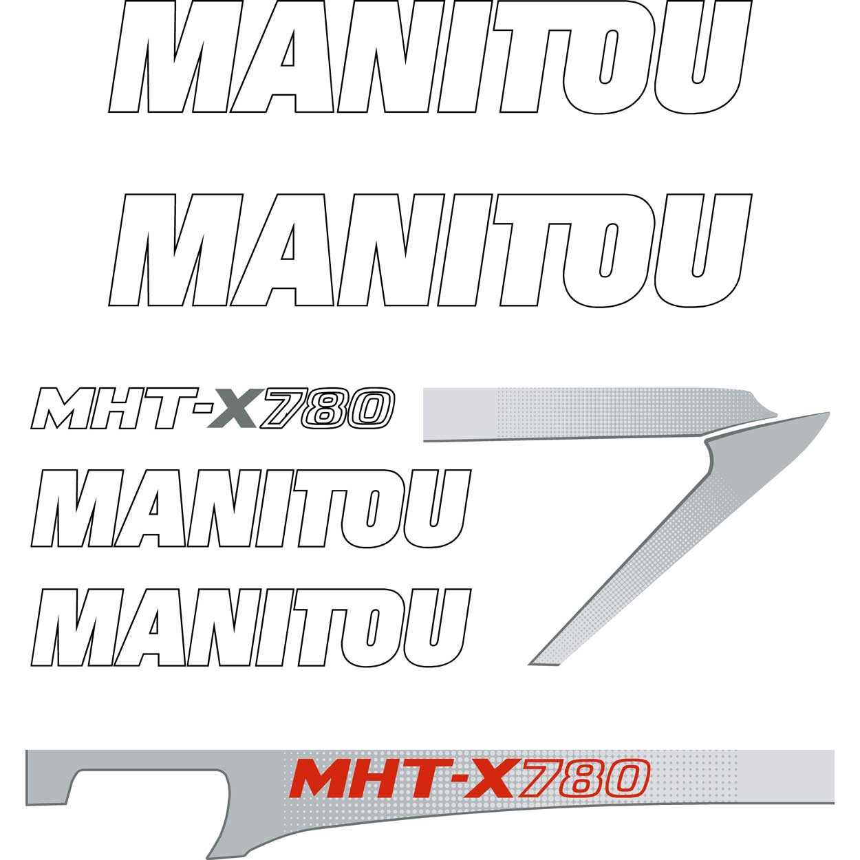 Manitou MHTX-780 Decal Kit Manitou MHTX-780 Decal Kit