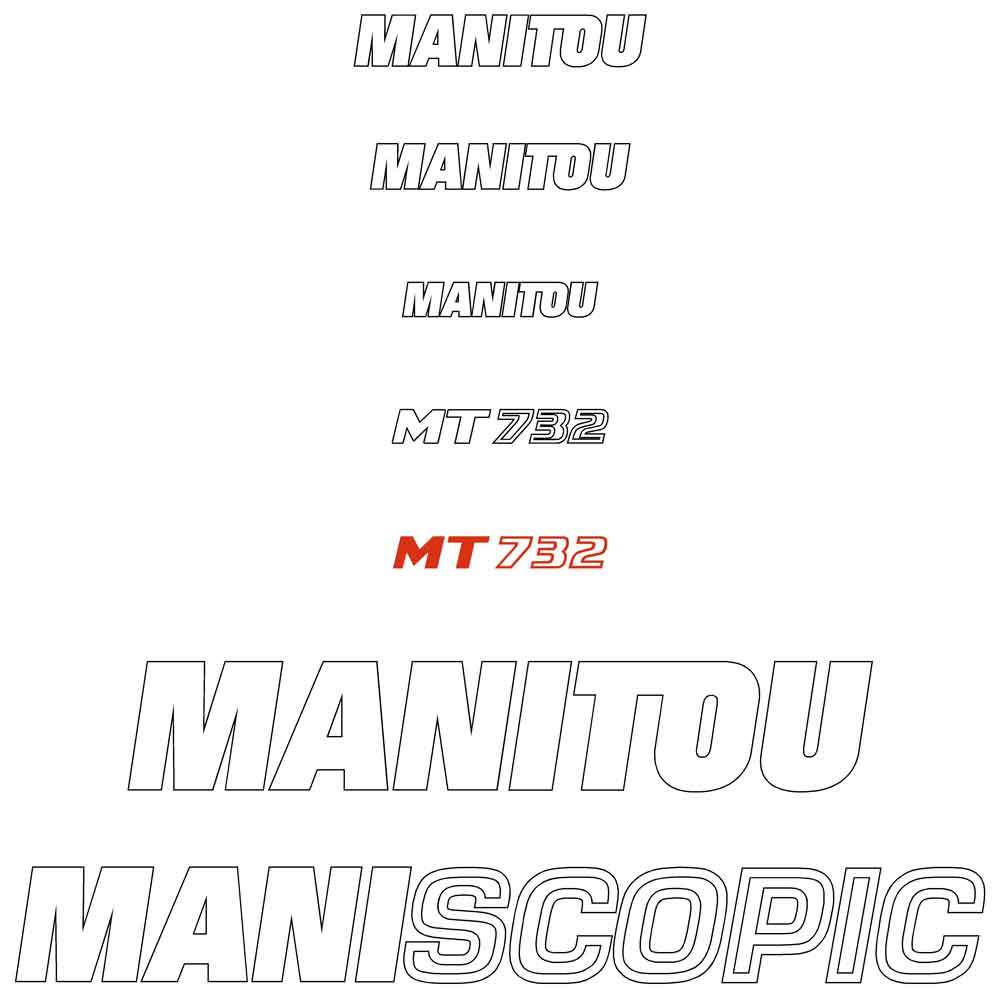 Manitou MT732 Decal Kit Manitou MT732 Decal Kit