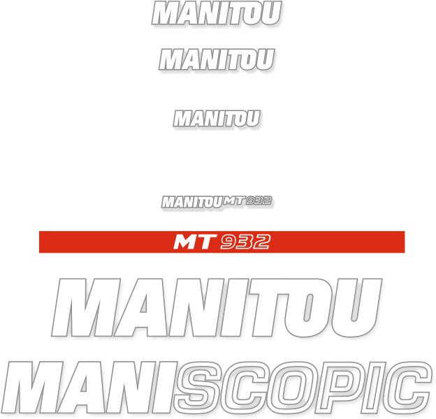 Manitou MT932 Decal Kit - Forklift Manitou MT932 Decal Kit - Forklift
