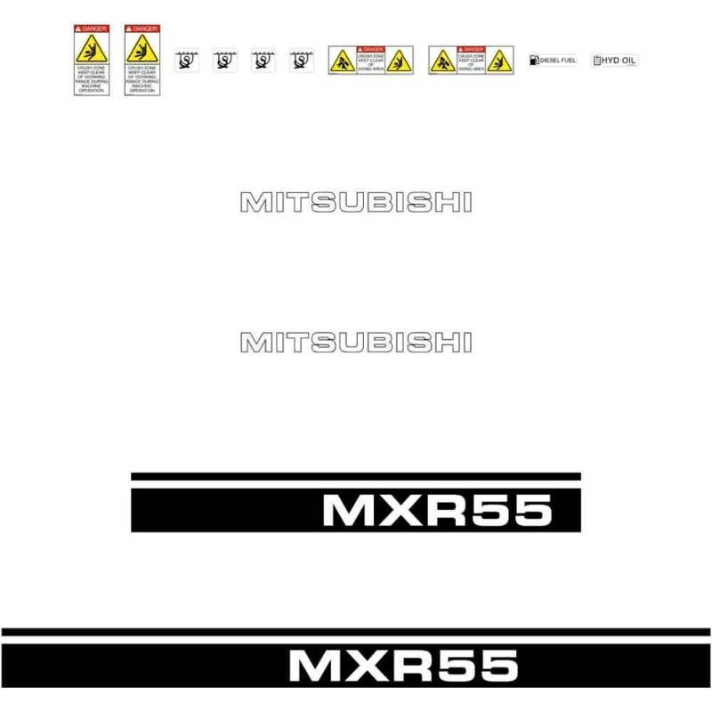 Mitsubishi MXR55 Decal Kit