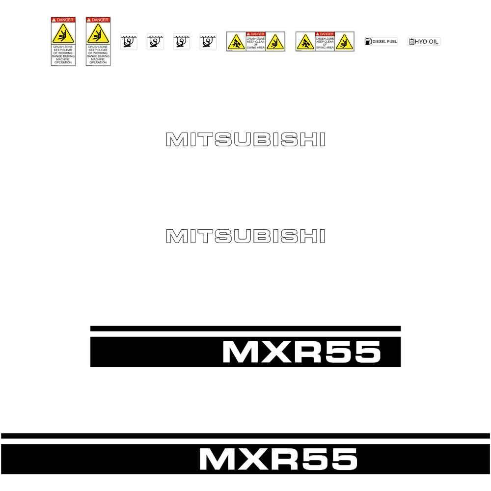 Mitsubishi MXR55 Decal Kit Mitsubishi MXR55 Decal Kit