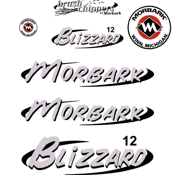 Morbark Blizzard 12 Decal Kit Morbark Blizzard 12 Decal Kit