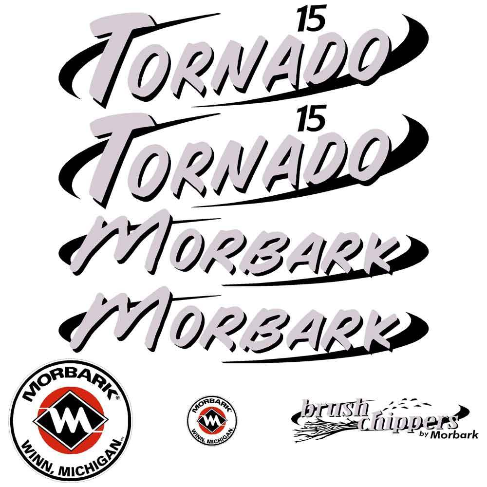 Morbark Tornado 15 Decal Kit Morbark Tornado 15 Decal Kit
