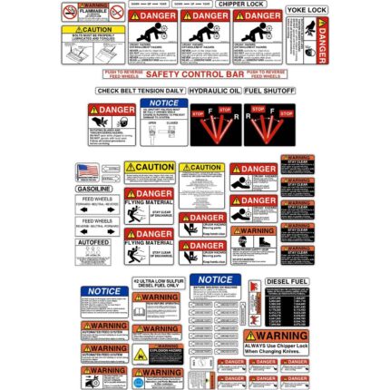Morbark Wood Chipper Safety Decals