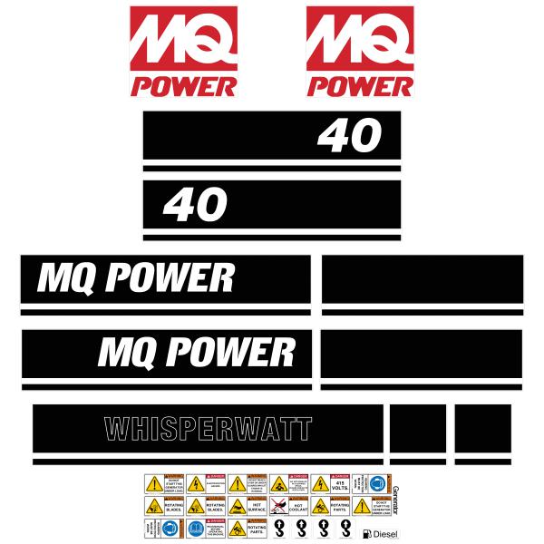 Multiquip DCA40 Decal Kit Multiquip DCA40 Decal Kit