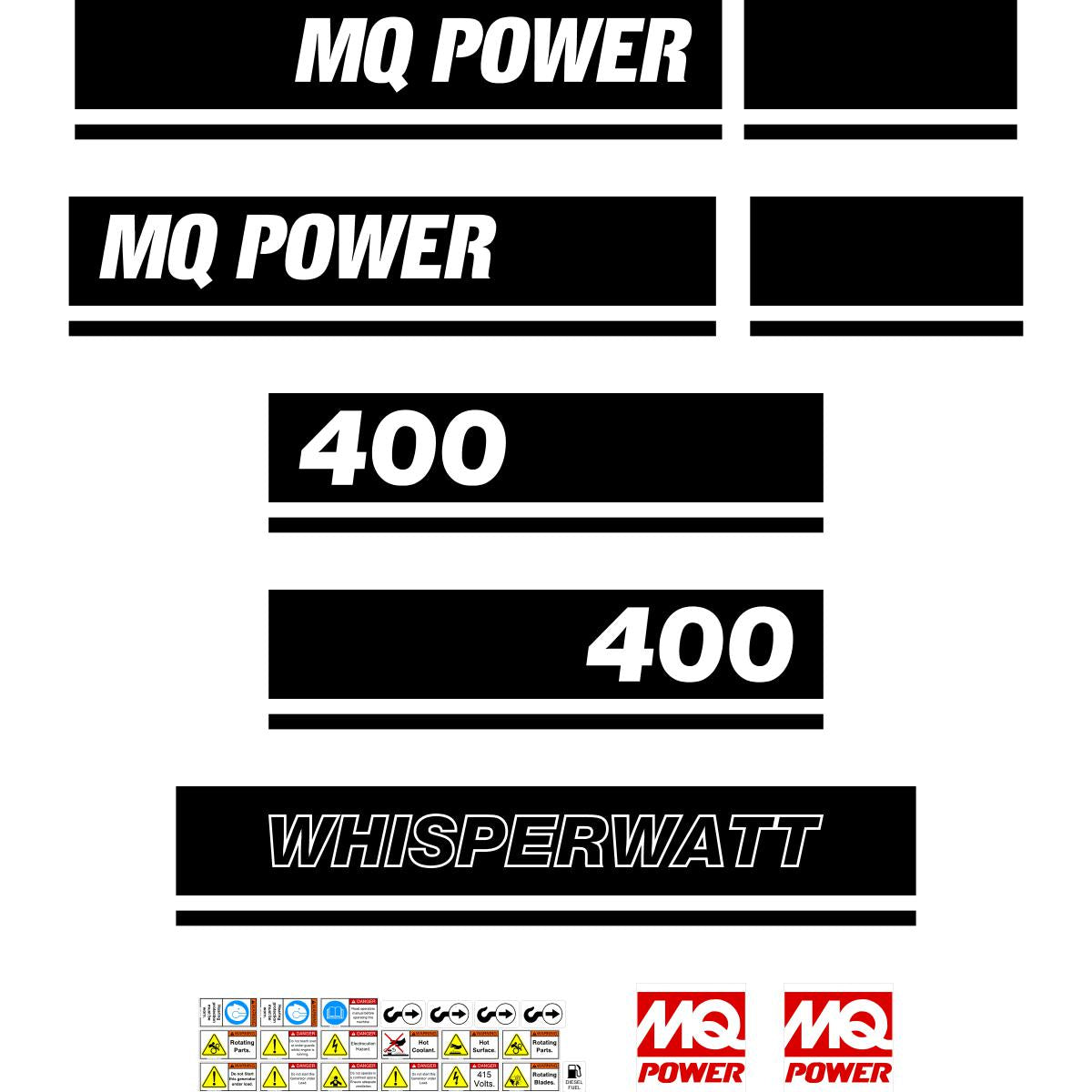 Multiquip DCA400 Decal Kit Multiquip DCA400 Decal Kit