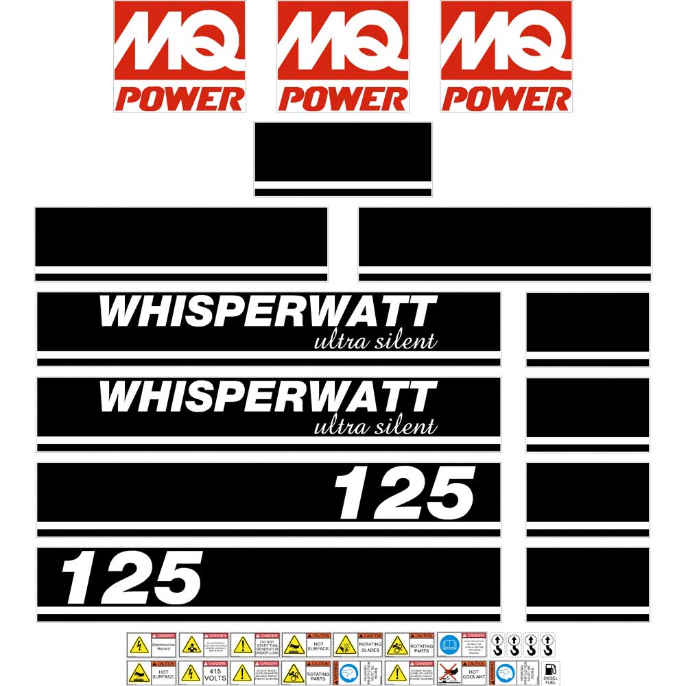 Multiquip DCI 125 Decal Kit Multiquip DCI 125 Decal Kit