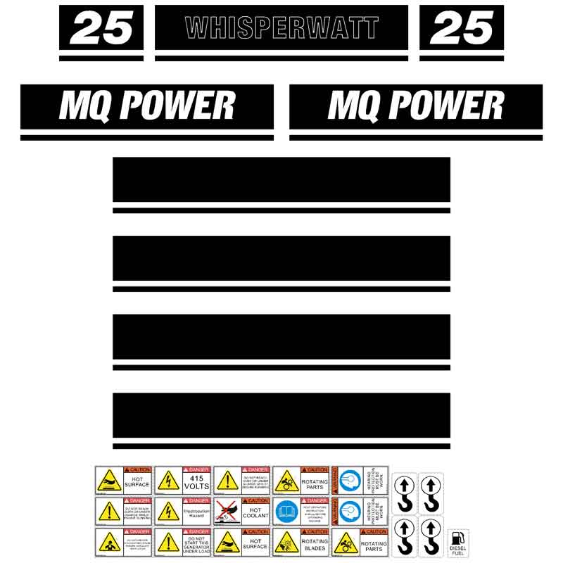 Multiquip DCI 25 Decal Kit Multiquip DCI 25 Decal Kit