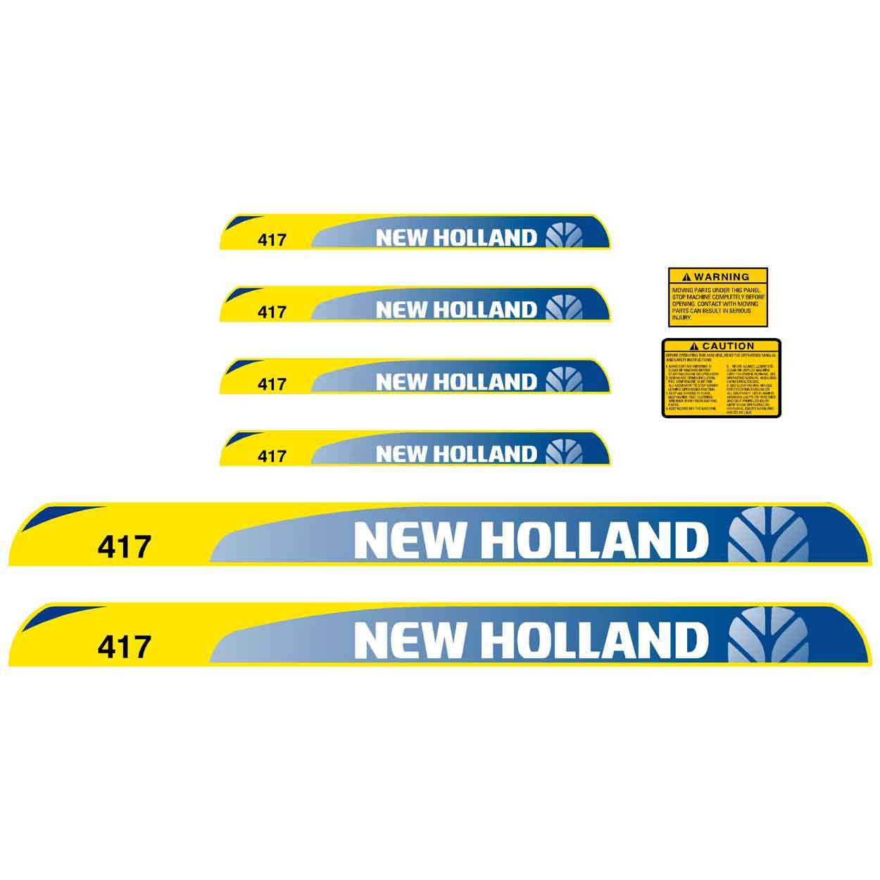 New Holland 417 Decal Kit - Tractor Attachment New Holland 417 Decal Kit - Tractor Attachment