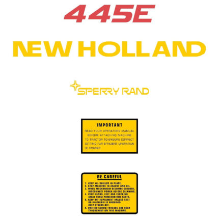 New Holland 445E Decal Kit - Tractor Attachment
