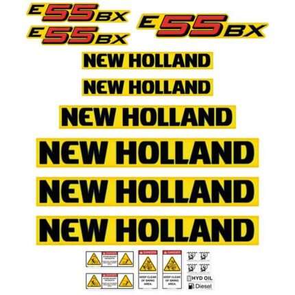 New Holland E55B X Decal Kit