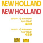 New Holland Haybine 489 Decal Kit - Tractor Attachment