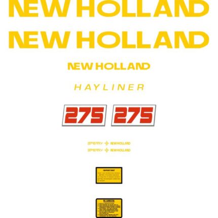 New Holland NH 275 Hayliner Decal Kit - Tractor Attachment