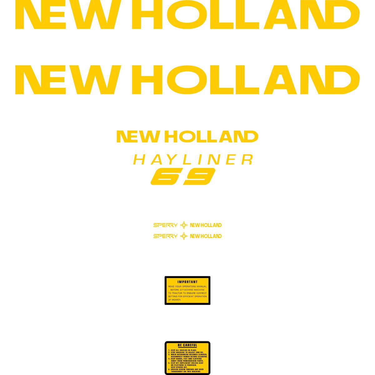 New Holland NH69 Hayliner Decal Kit - Tractor Attachment New Holland NH69 Hayliner Decal Kit - Tractor Attachment