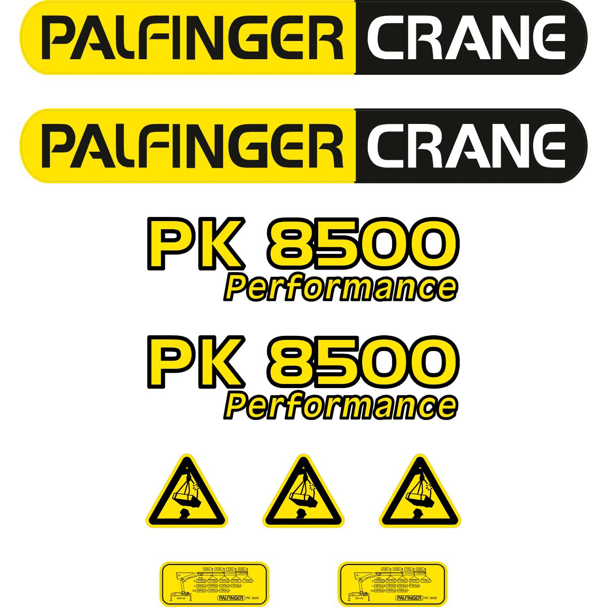 Palfinger PK8500 Decal Kit Palfinger PK8500 Decal Kit