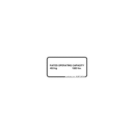 Rated Operating Capacity Decal S100 7136749