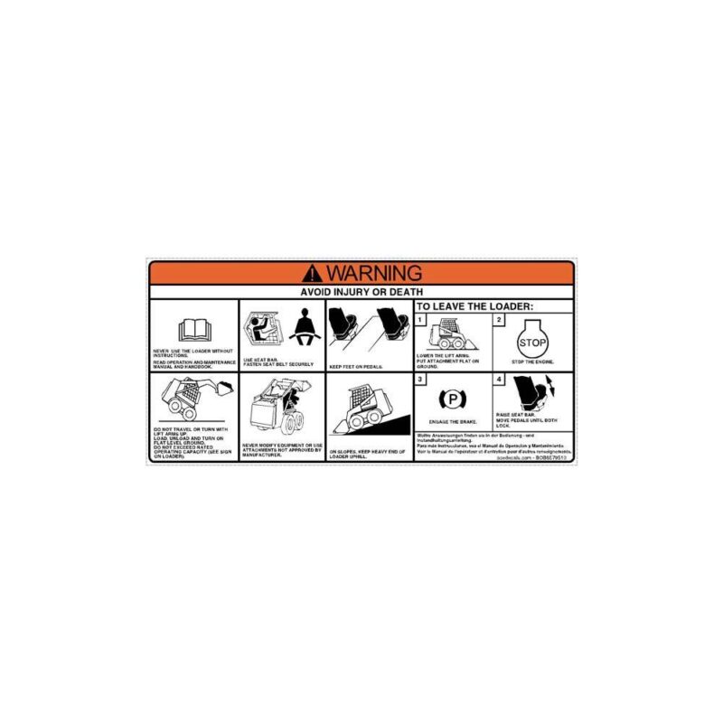 SKID STEER CONTROLS DECAL - 6579510