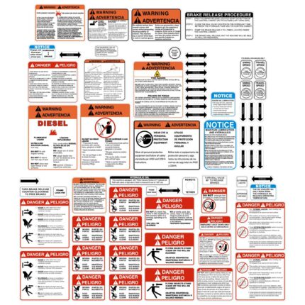Stump Grinder Safety Decals Stickers