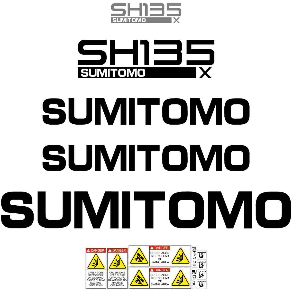 Sumitomo SH135X-3B Decal Kit Sumitomo SH135X-3B Decal Kit