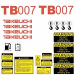Takeuchi TB007 Decal Kit