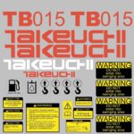 Takeuchi TB015 Decal Kit