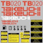 Takeuchi TB025 Decal Kit
