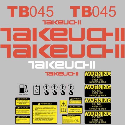 Takeuchi TB045 Decal Kit